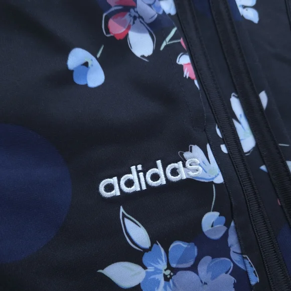 Adidas Girls Floral Printed Tricot Joggers size M (10/12) - Picture 5 of 16
